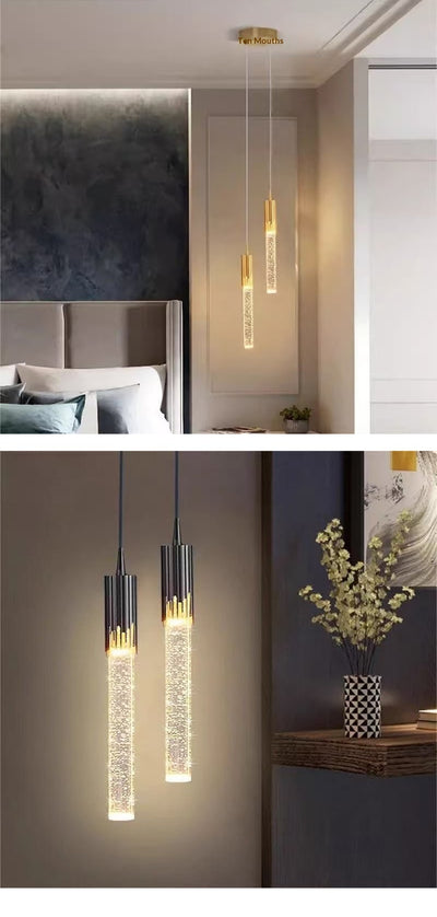 Lámpara Colgante Anillo Cristal Decorativa para Dormitorio y Mesita de Noche - Image 16