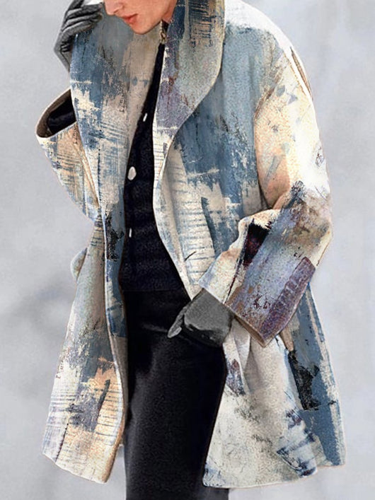 Chaqueta de Lana Estampada con Solapa para Mujer - Image 5