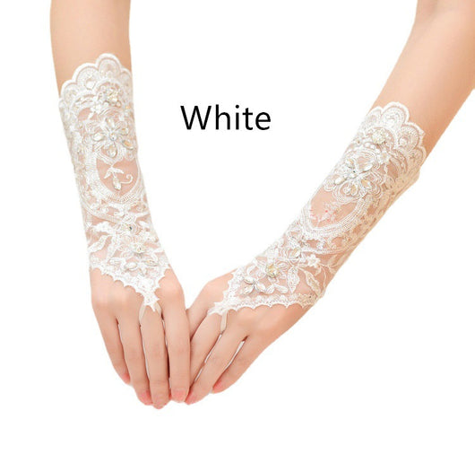Guantes Largos Sin Dedos para Novia - Diseño Elegante con Correas - Image 7