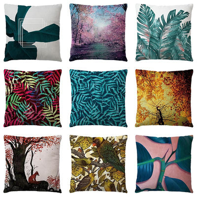 Almohada de Lino con Patrón de Árbol Floral - Image 5