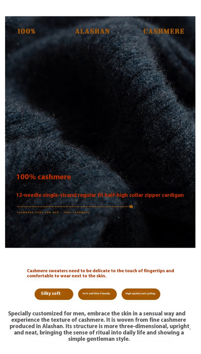 Cardigan de Cashmere Puro Grueso con Cierre - Elegancia Casual - Image 10