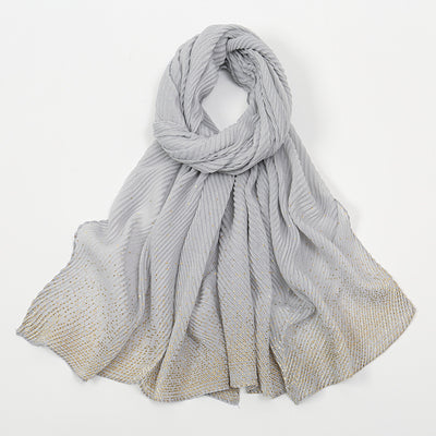 Pañuelo de Seda Arrugada Liso para Mujer - Image 3