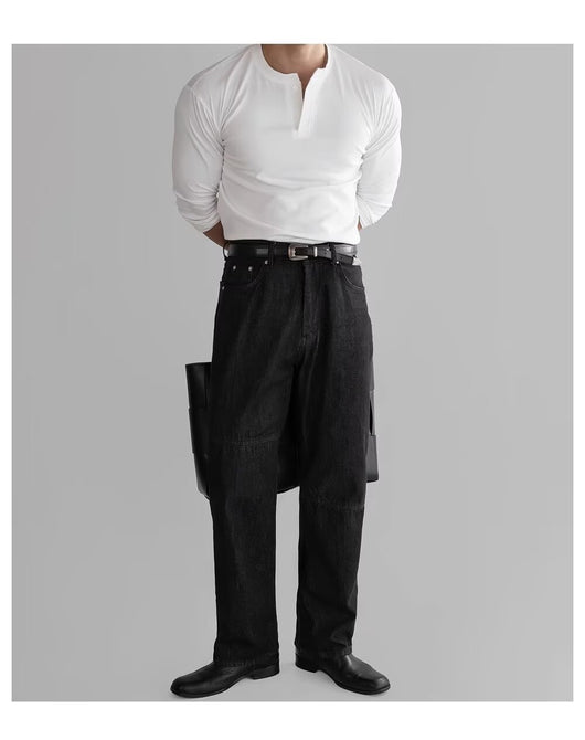 Camisa Slim Fit Manga Larga con Puños Ajustados y Cuello Abierto para Hombre - Image 14