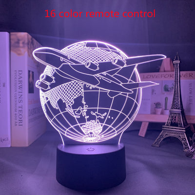 Lámpara 3D Holográfica Avión Personalizada - Luz Nocturna LED para Niños - Image 28