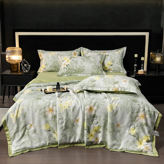 Juego de Edredón Tencel Estampado Refrescante para Verano - 4 Piezas - Image 57