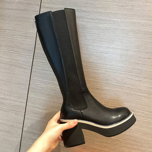 Botas de Cuero Genuino con Tacón Grueso y Suela Reforzada - Image 5