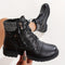 Botas Tobilleras con Cierre Lateral y Tacón Bajo para Mujer