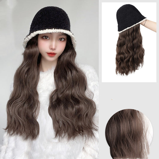 Sombrero Pescador de Red Elegante con Cabello Rizado Largo - Image 10