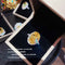 925 Plateado Goose Yellow Gemstone Flower Ring Ring3