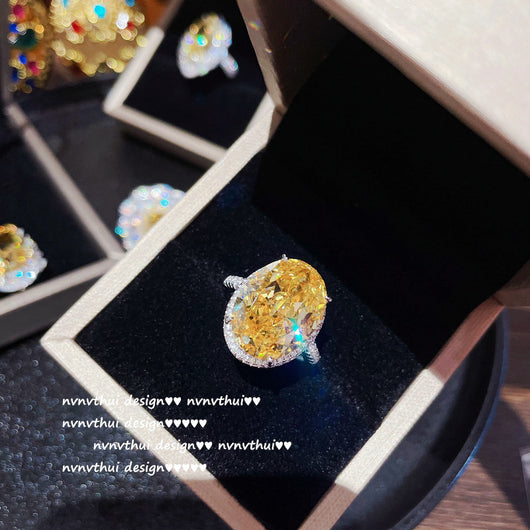 Anillo de Plata 925 Flor con Gema Amarilla - Image 5