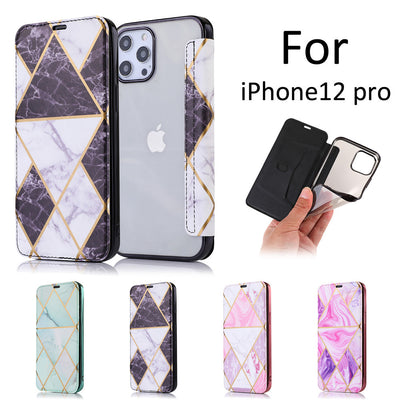 Funda Tipo Cartera para iPhone con Diseño Mármol y Compartimentos para Tarjetas - Image 6