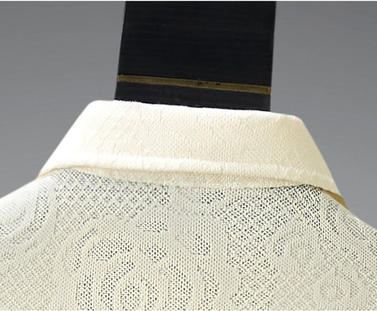 Camisa Jacquard Tejida Premium para Hombre, Manga Corta - Image 23