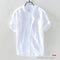 Camisa de Lino Japonés para Hombre Cuello Alto