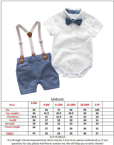 Traje Caballero para Bebé Niño - Enterizo con Tirantes Estilo Británico - Image 2