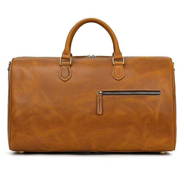 Bolsa de Viaje Cuero Vintage Crazy Horse Gran Capacidad