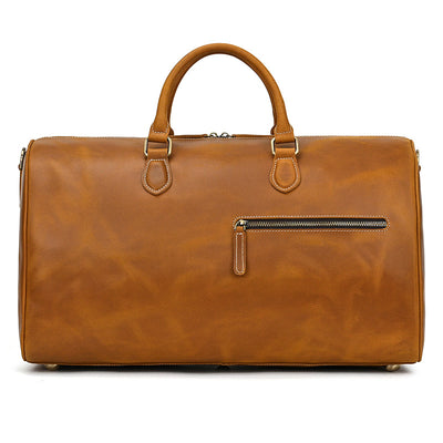 Bolsa de Viaje Cuero Vintage Crazy Horse Gran Capacidad
