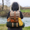 Mochila de Campaña 20L Impermeable Estilo Retro en Lona Encerada