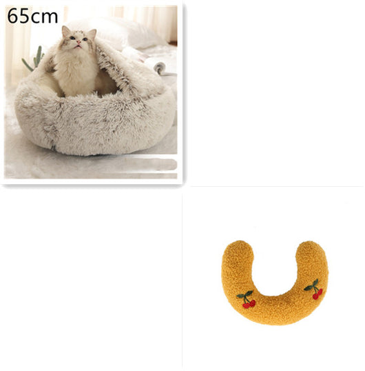 Cama 2 en 1 para Perros y Gatos - Cama Cálida de Felpa Suave Tipo Casa - Image 103