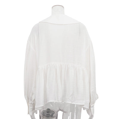 Blusa Elegante con Mangas Abullonadas y Volantes - Image 23