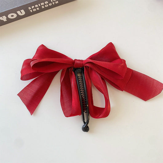 Pasador de Cabello con Malla y Moño Elegante para Mujer - Image 25