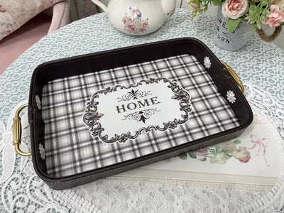 Plato Rectangular de Taza con Asa Dorada Estilo Europeo Retro - Image 8