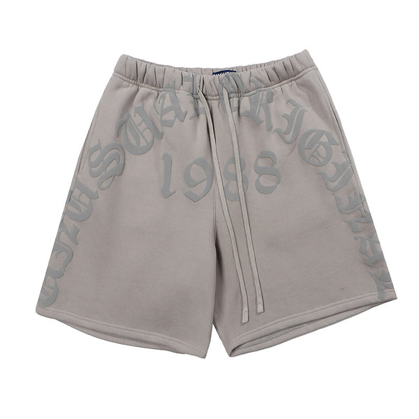 Shorts de Sudadera Casual con Letras en Espuma para Hombre - Image 8