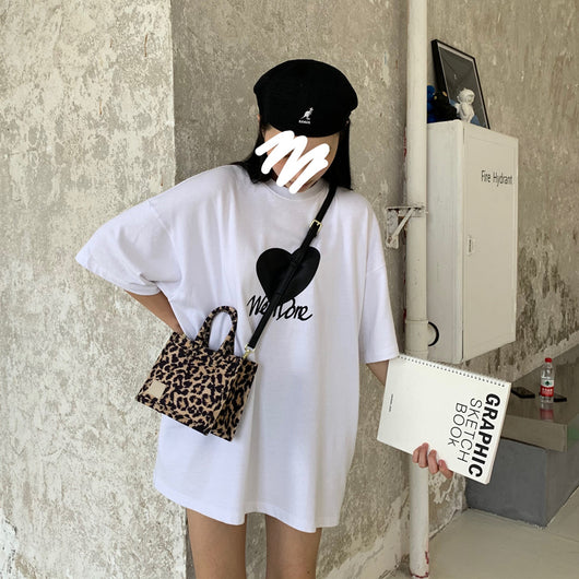 Bolsa Tote de Lona con Estampado de Leopardo y Correa Ancha - Image 10