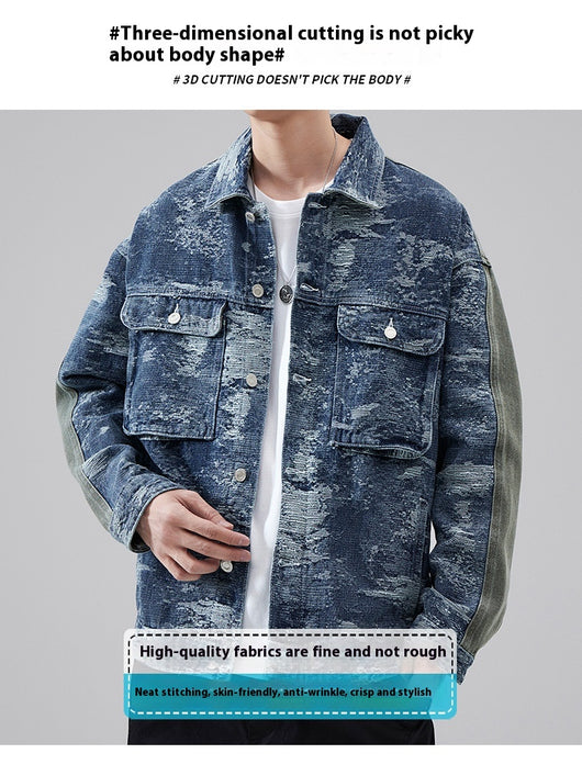 Chaqueta Camisa Denim Retro Americana Estilo Clásico - Image 15