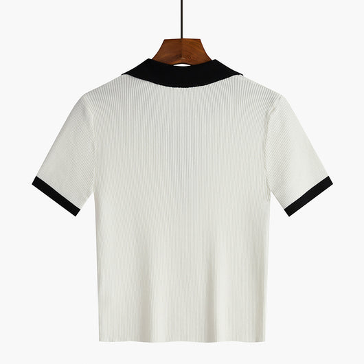 Blusa Corta de Manga Corta Estilo Relajado Primavera - Image 4