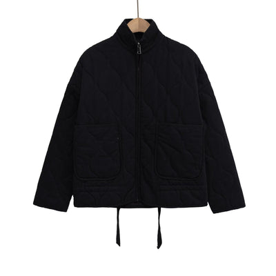 Abrigo de Algodón Liso para Otoño-Invierno con Cordones Ajustables - Image 9