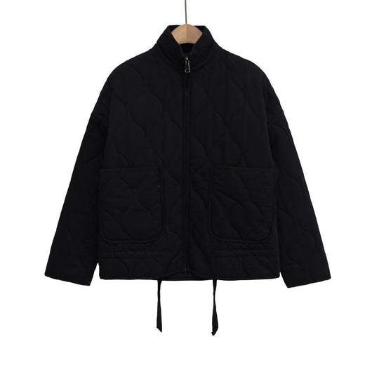 Abrigo de Algodón Liso para Otoño-Invierno con Cordones Ajustables - Image 9