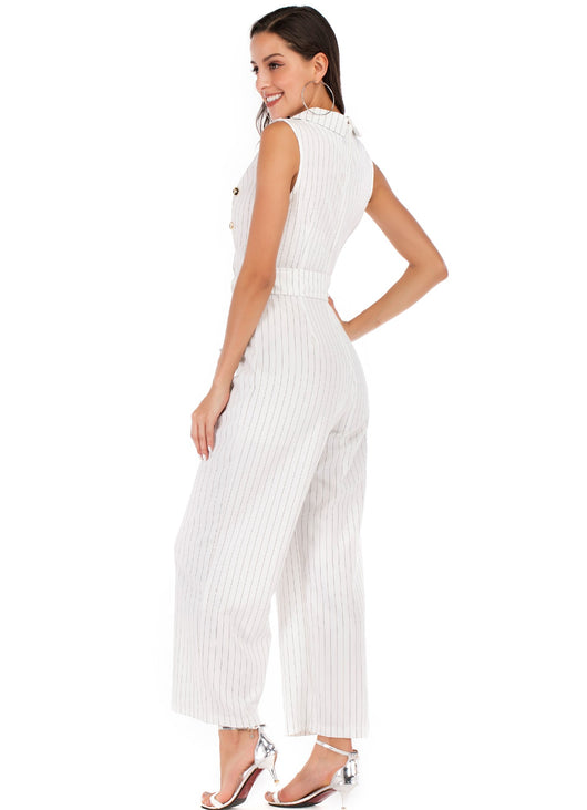 Jumpsuit Elegante sin Mangas con Cinturón para Mujer - Image 13