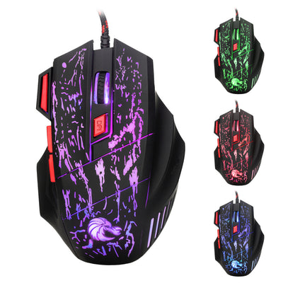 Ratón Gaming Luminoso con Efecto Agua Fractal - Conexión Alámbrica - Image 10