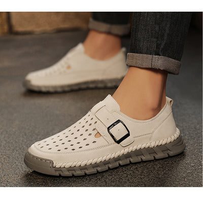 Zapatos Casuales de Cuero Transpirables con Costuras Reforzadas Talla Grande - Image 10