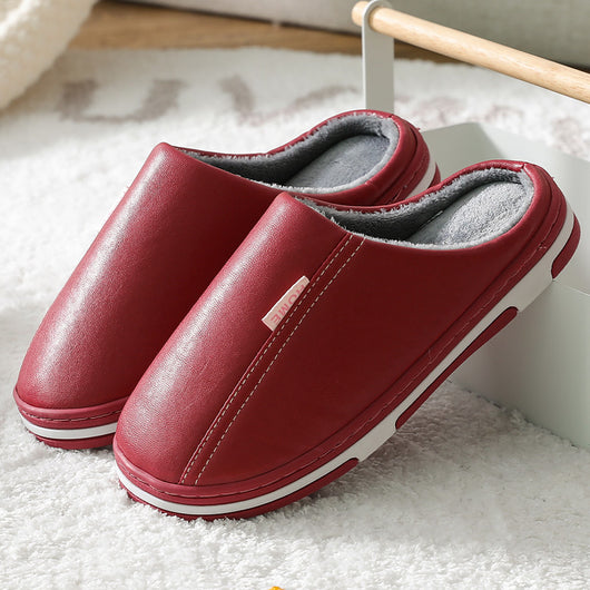 Pantuflas de Cuero PU para Pareja - Cómodas y Elegantes para Casa - Image 14