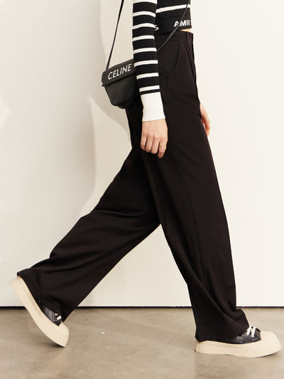 Pantalón de Talle Alto Ancho Drapeado Casual - Image 6