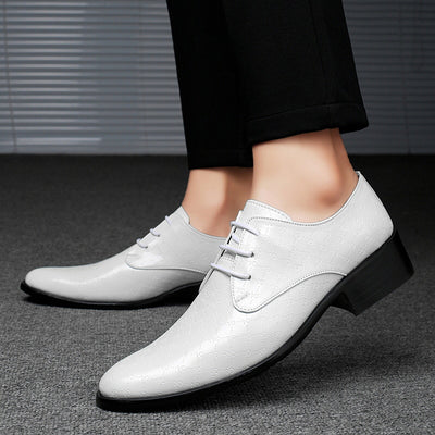 Zapatos Formales de Tacón Alto Puntiagudo en Cuero PU para Hombre - Image 2