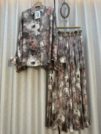 Conjunto de Dos Piezas: Blusa Estampada Personalizada + Pantalón Ancho de Cintura Alta - Image 47