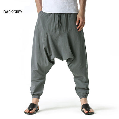 Pantalones Deportivos Holgados Tipo Ardilla Voladora para Hombre con Puños - Image 4