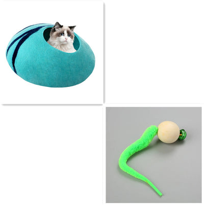 Casa Cálida de Lana para Gatos con Diseño de Huevo - Image 7