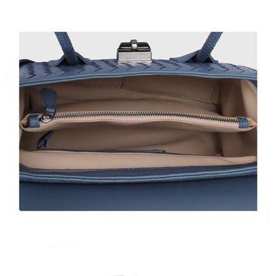 Bolso Bandolera de Cuero Tejido con Gran Capacidad para Mujer - Image 8