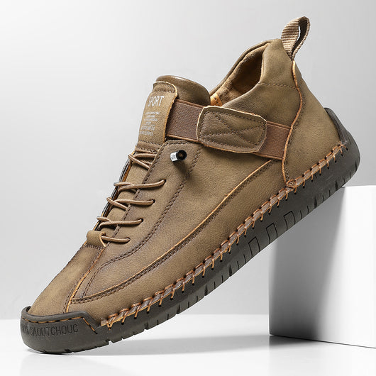 Zapatos Casuales de Otoño-Invierno para Hombre con Suela Plana y Costura a Mano - Image 8