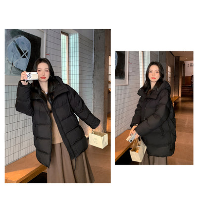 Abrigo Acolchado de Pato Blanco Largo Invierno Diseño Coreano Mujer - Image 25