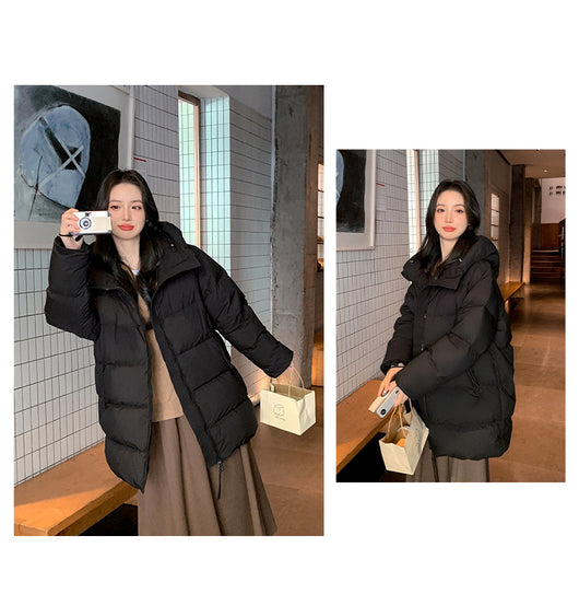 Abrigo Acolchado de Pato Blanco Largo Invierno Diseño Coreano Mujer - Image 25