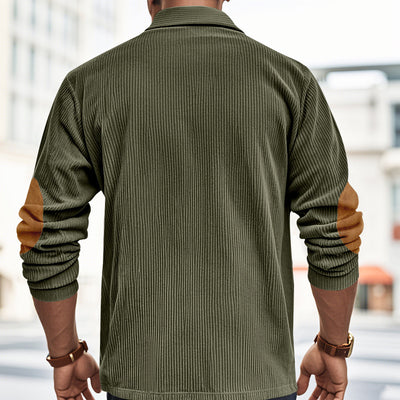 Camiseta Manga Larga de Pana para Hombre - Primavera y Otoño - Image 37