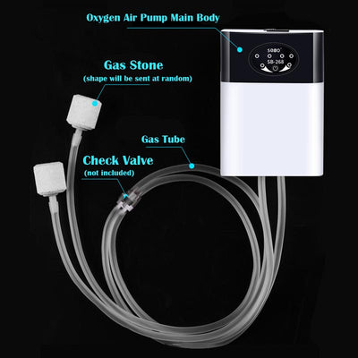 Bomba de Aire para Acuario Portátil Ultrasilenciosa con Carga Dual - Image 6