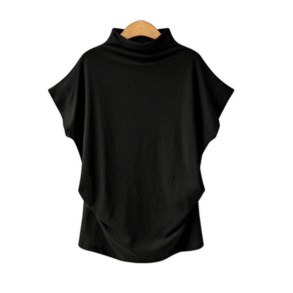 Blusa Cuello Alto con Mangas Murciélago