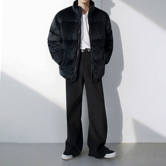 Abrigo Hombre Estilo Coreano Oversize Acolchado Grueso Invierno