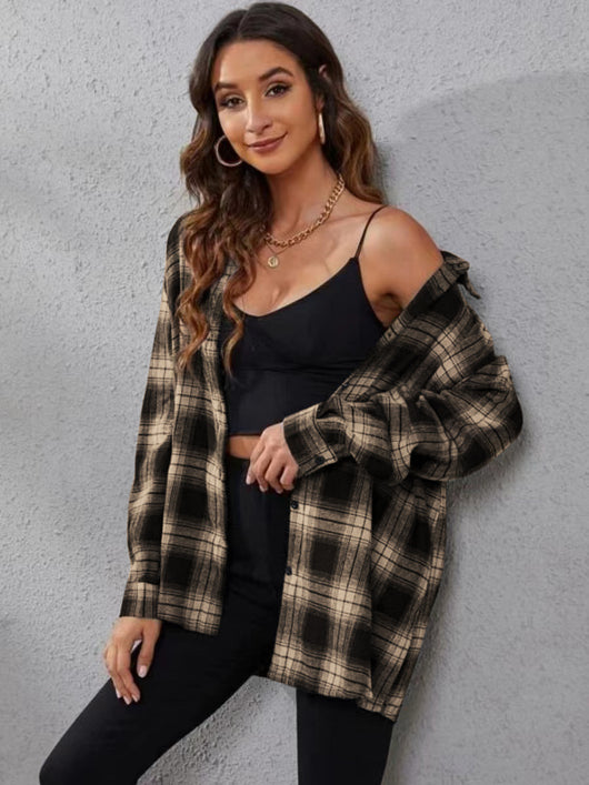 Cardigan Cuadros Suelto para Mujer - Image 27