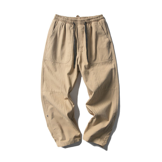 Pantalones Casuales Holgados con Detalles de Patchwork para Hombre - Image 7